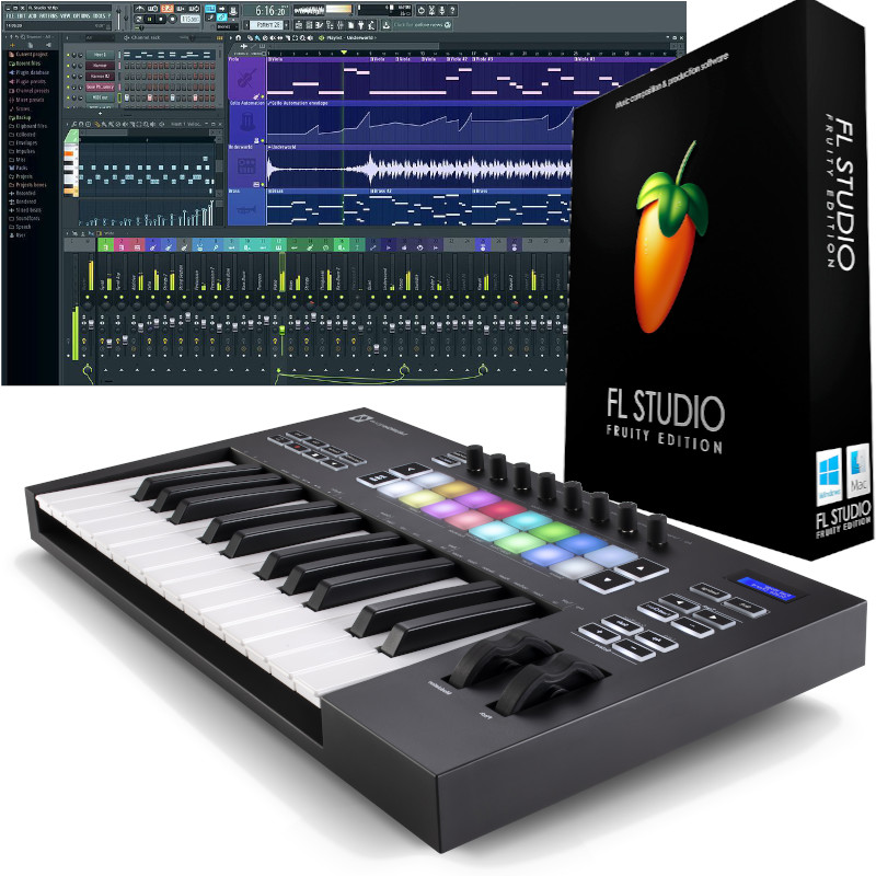Novation Launchkey 25 MK3 MIDI Controller & FL Studio Fruity Bundle